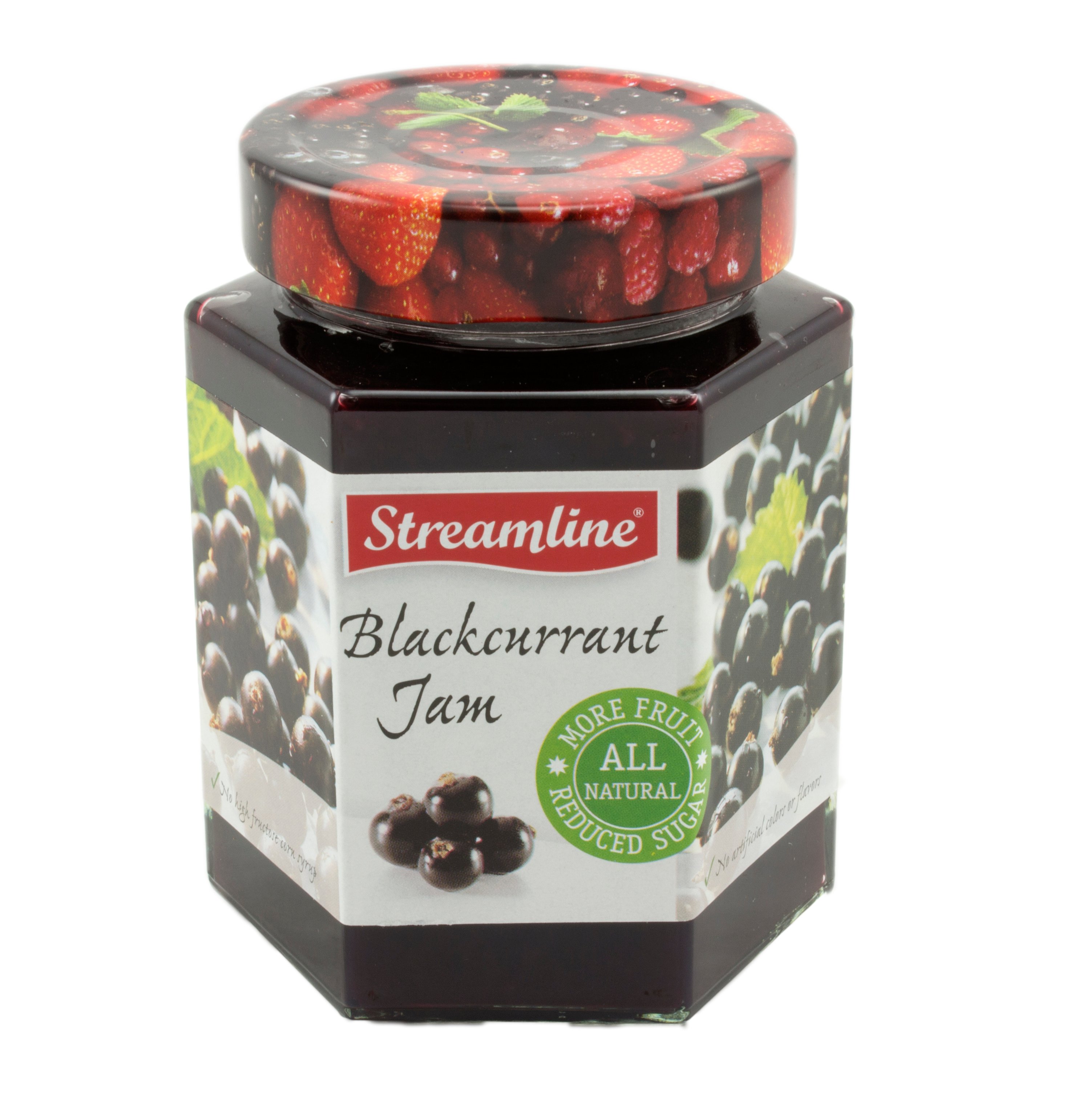 StreamLine Reduced Sugar All Natural Blackcurrant Jam Shop Jelly