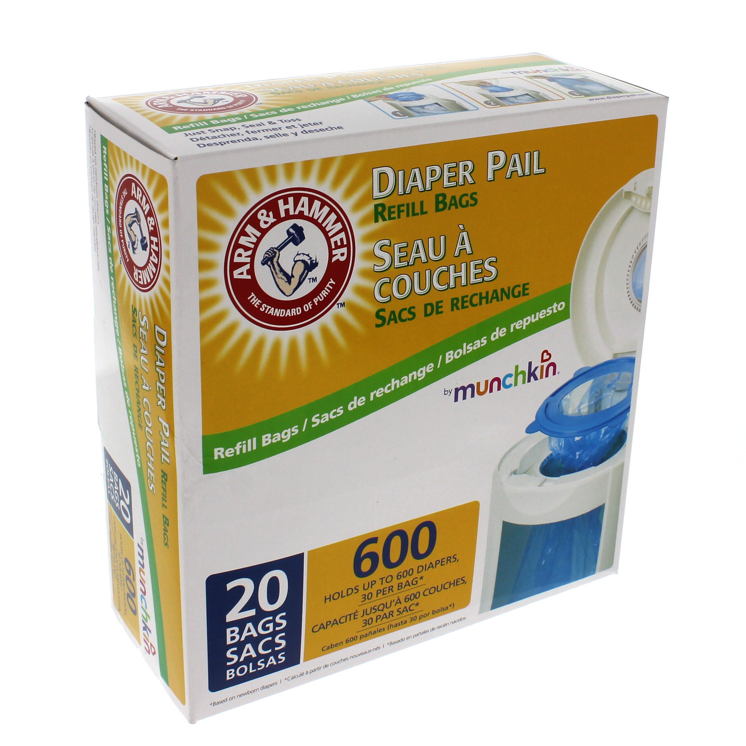 Munchkin Arm & Hammer Diaper Pail Refill Bags Shop Diaper Pails & Refills at HEB