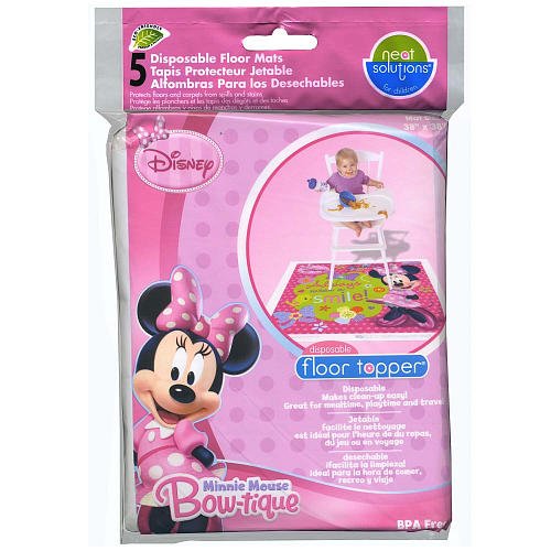 Neat Solutions Floor Topper Minnie Mouse Bowtique Disposable Floor Mats, Assorted Colors Shop