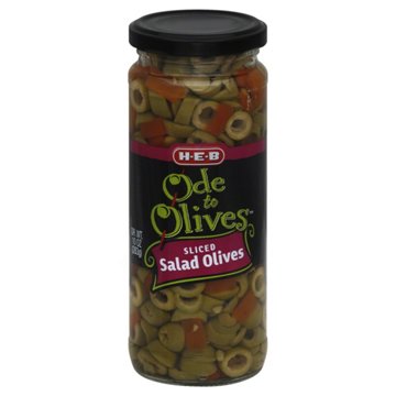 H-E-B Ode to Olives Sliced Green Olives, 10 oz