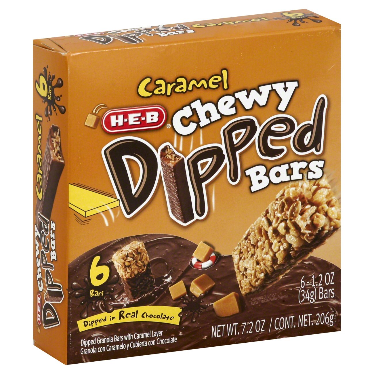 HEB Caramel Chewy Dipped Granola Bars Shop Granola & snack bars at