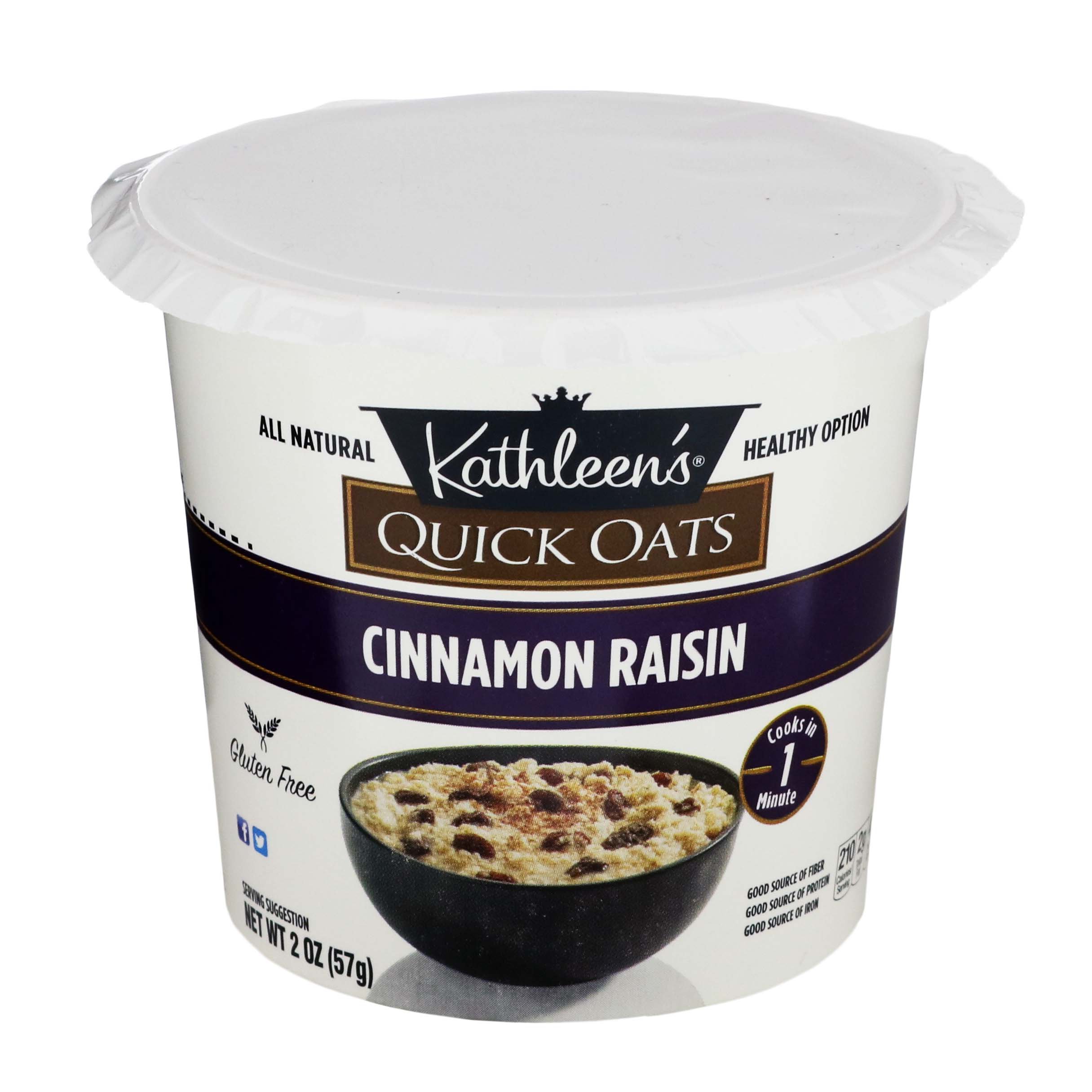 Kathleen's Quick Oats Oatmeal Cup Cinnamon Raisin Shop Oatmeal