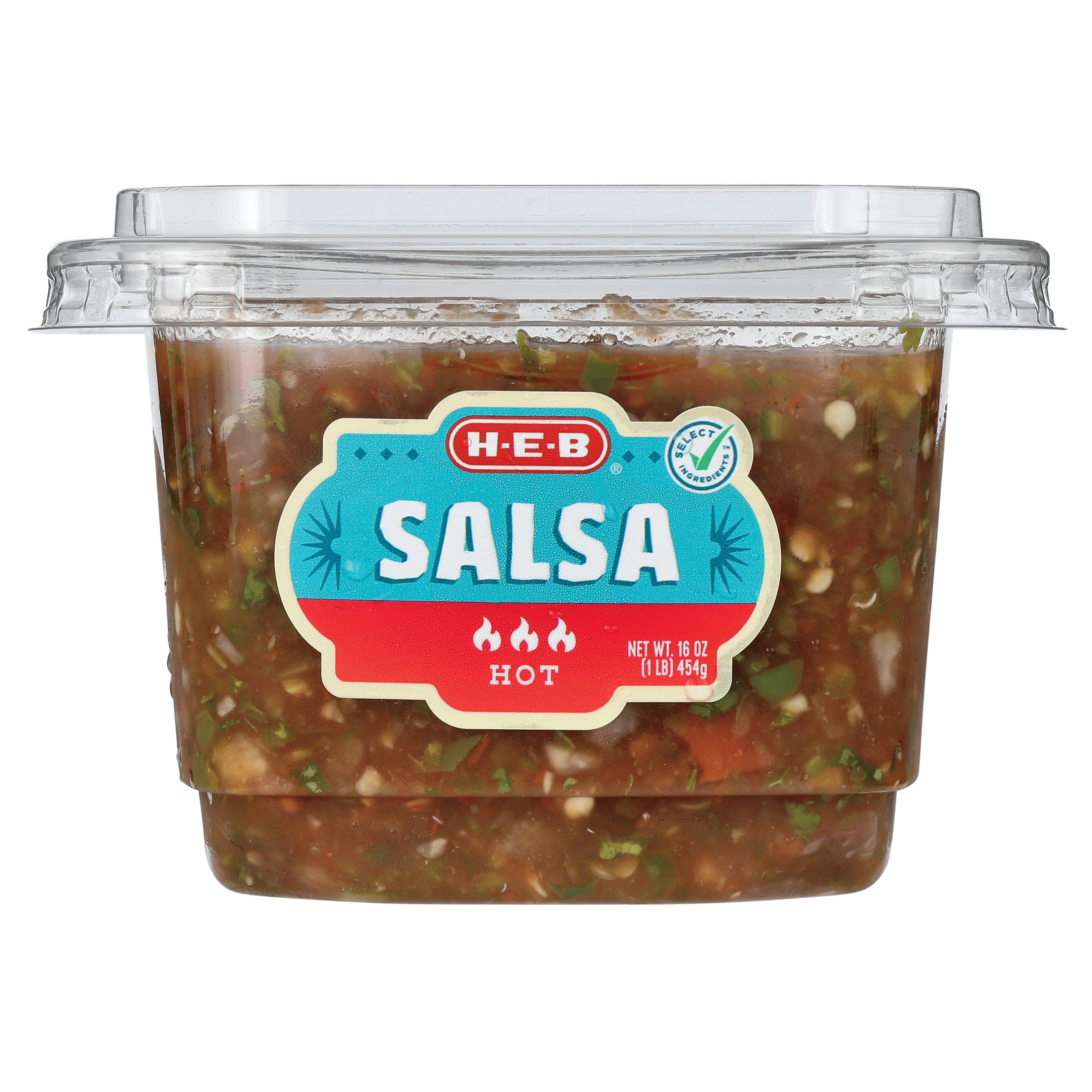 H-E-B Fresh Salsa - Hot, 16 oz