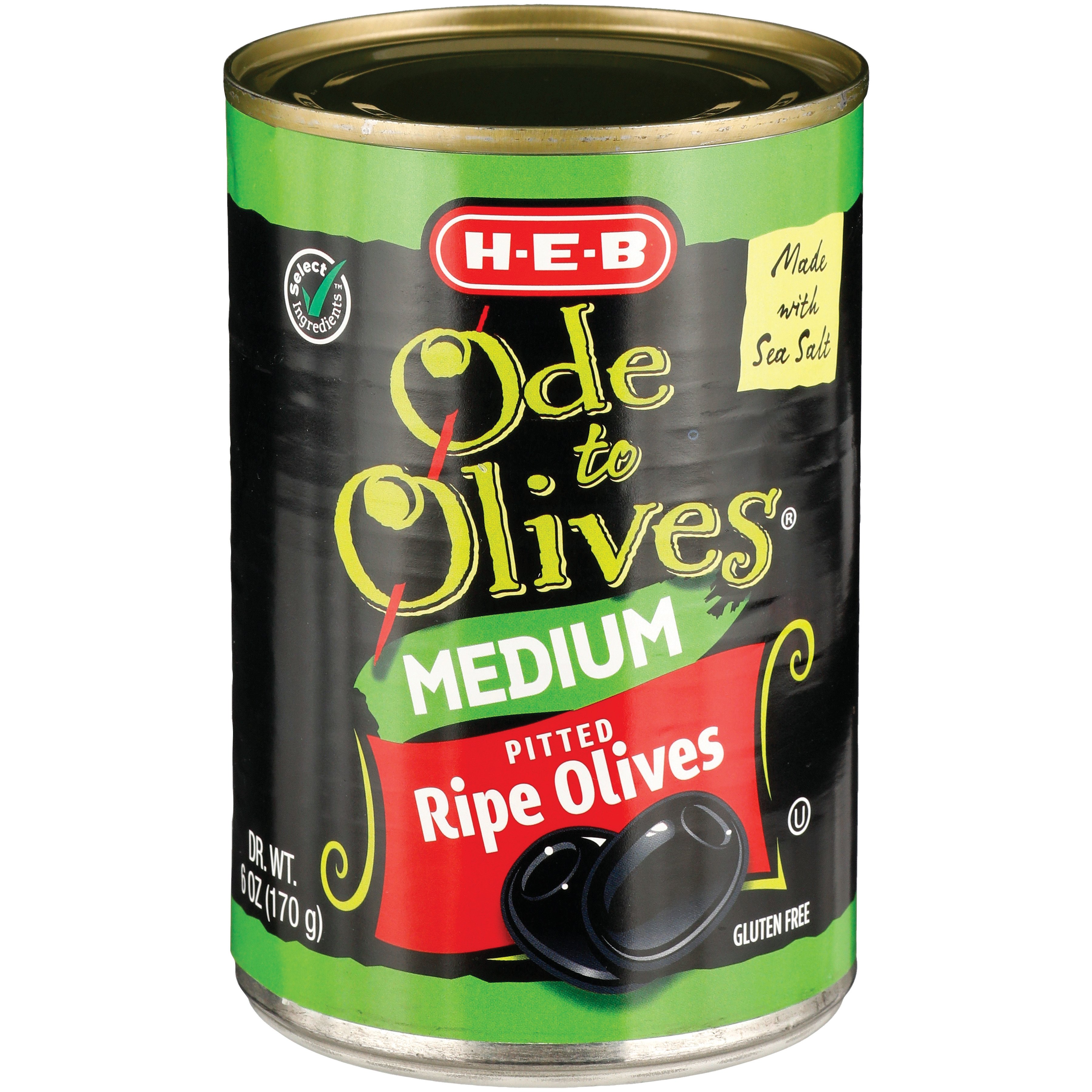 H-E-B Ode to Olives Medium Ripe Pitted Black Olives - Shop Canned & Dried  Food at H-E-B