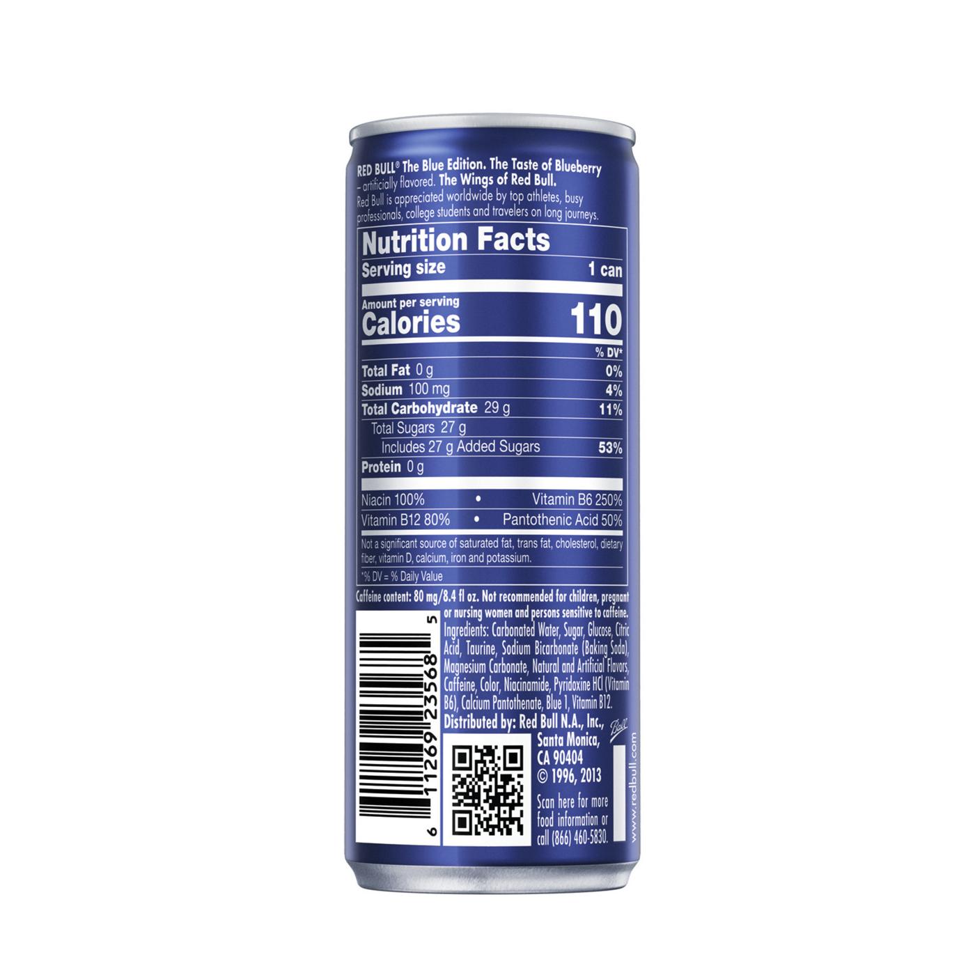 Red Bull The Blue Edition Energy Drink; image 3 of 11