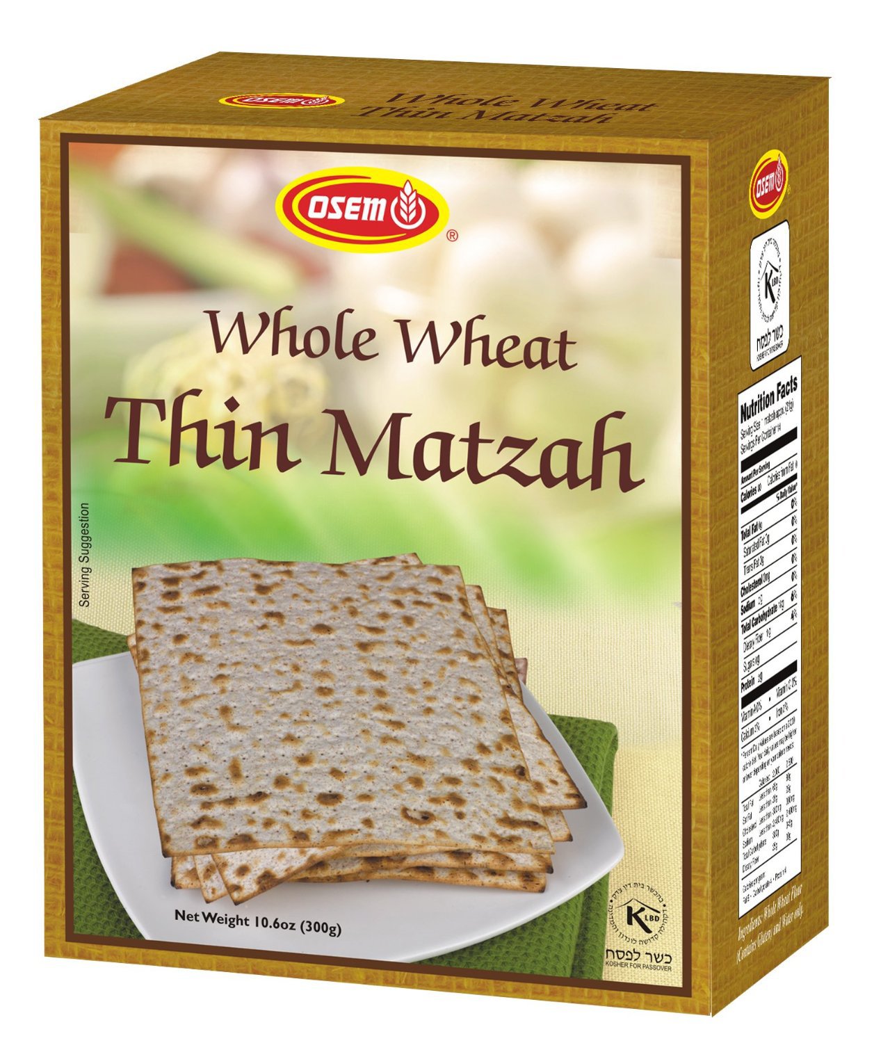 Osem Whole Wheat Thin Matzah Shop Crackers & Breadsticks at HEB