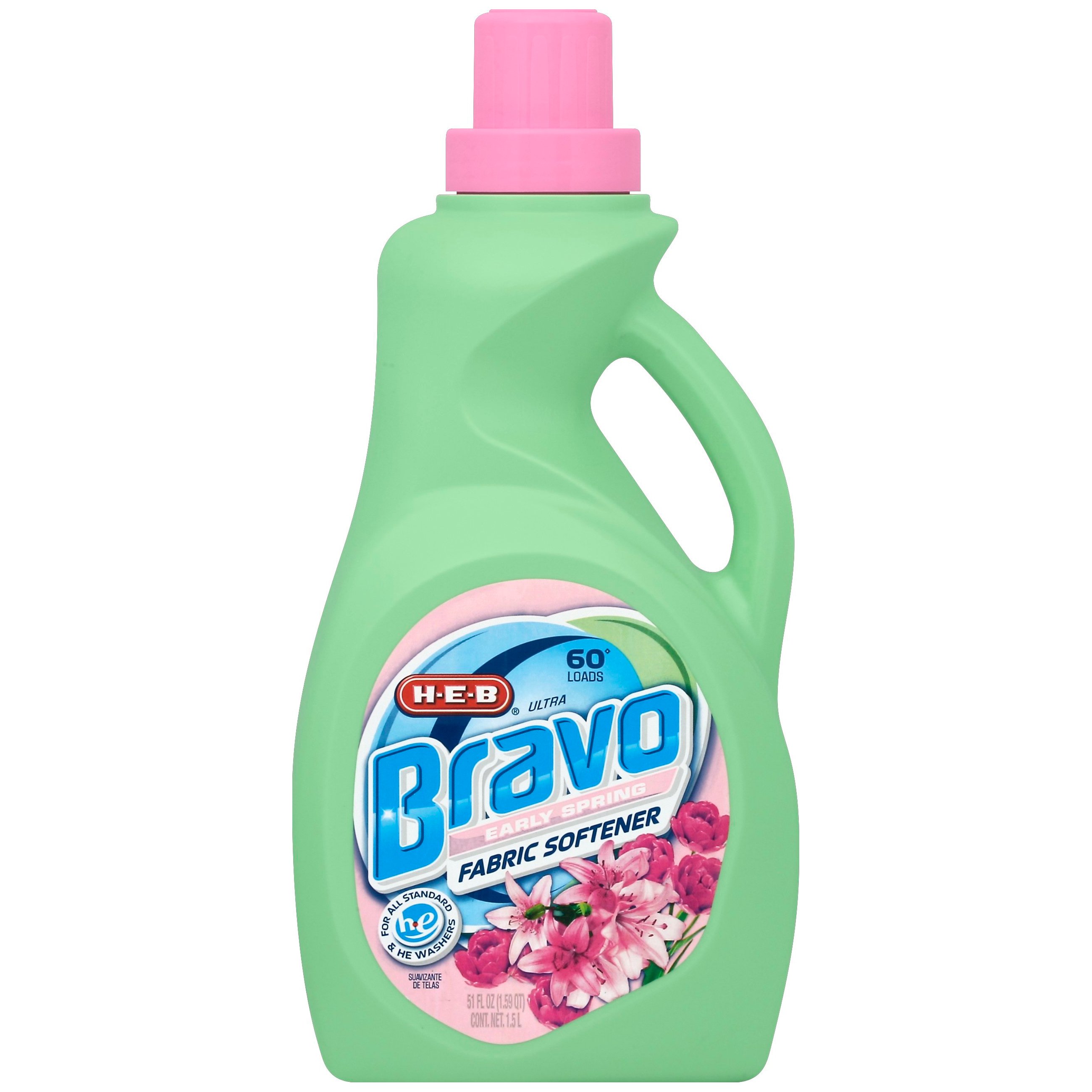 H-E-B Ultra Bravo Early Spring Liquid Fabric Softener 60 Loads - Shop ...