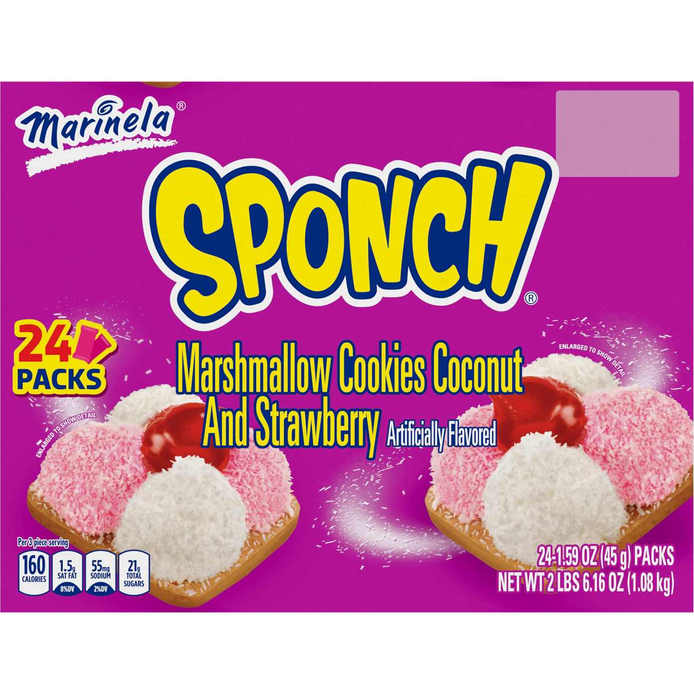 Marinela Sponch Coconut and Strawberry (Club Pack) Marshmallow Cookies; image 1 of 3