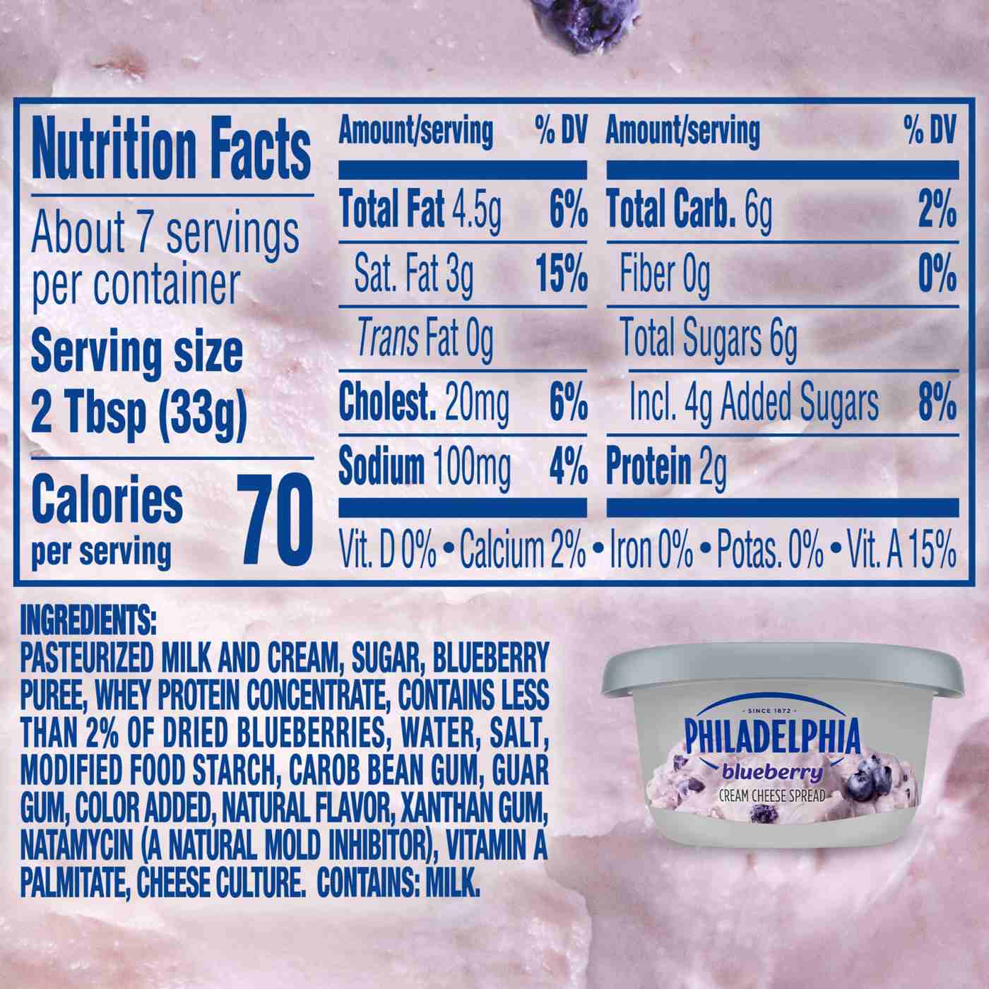 Philadelphia Blueberry Cream Cheese Spread; image 7 of 9