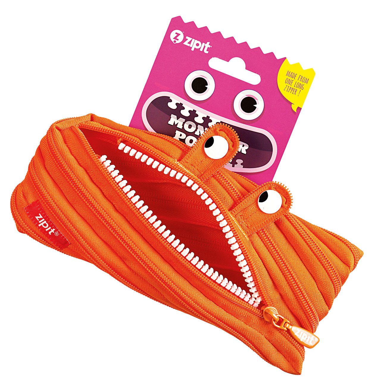 Monster Pencil Case 4-Pack (Pink, Orange, Lime, Blue)