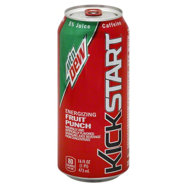 Mountain Dew Kick Start Fruit Punch Sparkling Juice Drink - Shop Sports ...