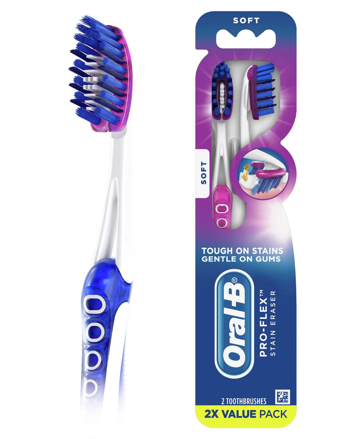 Oral-B Pro-Flex Stain Eraser Toothbrushes - Soft; image 2 of 9
