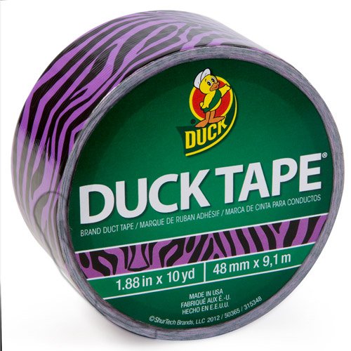 Duck Purple Zebra Duct Tape , 1.88 x 10 Yards - Shop Adhesives & Tape ...