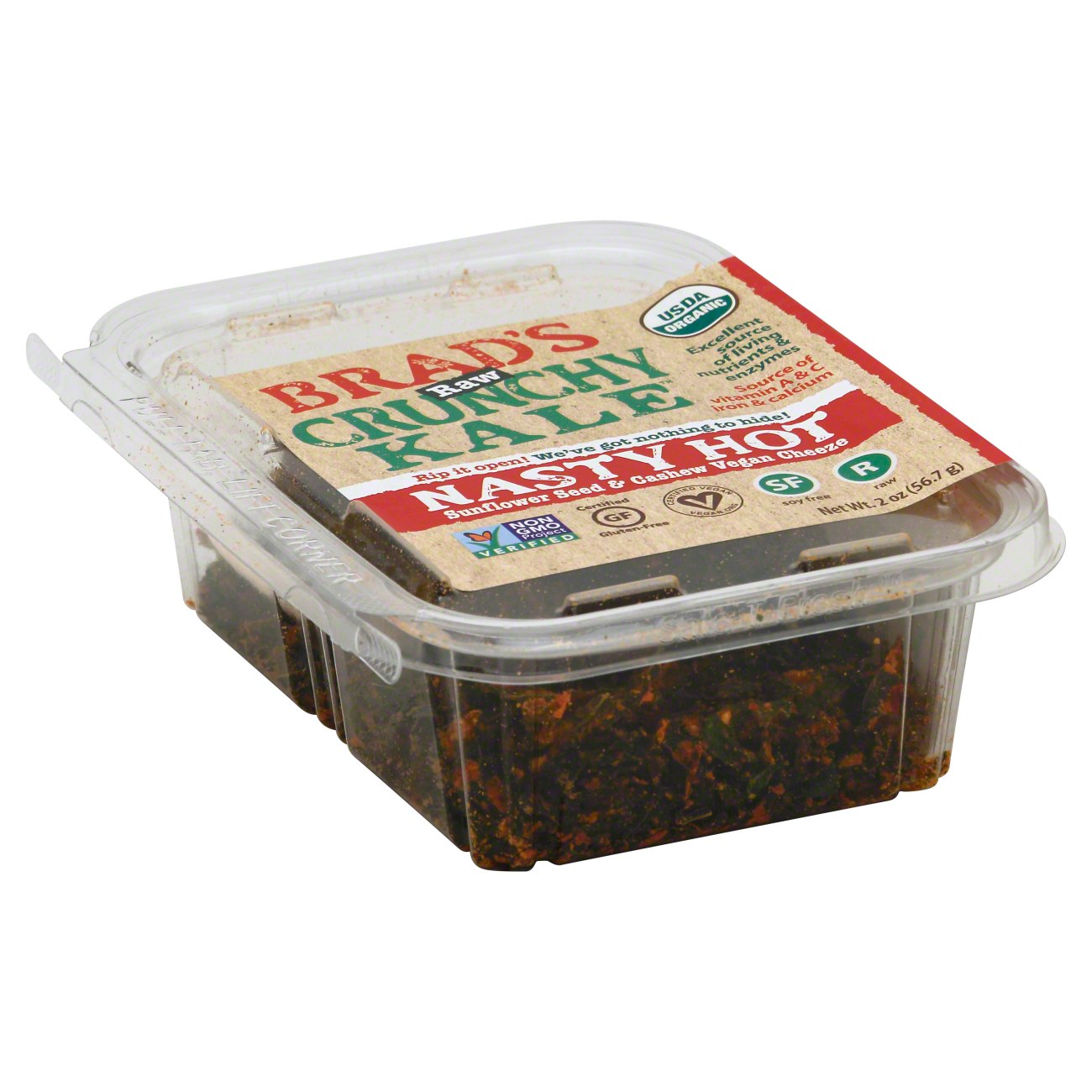 Brad's Raw Crunchy Kale Nasty Hot Jalapeno Shop Chips at HEB