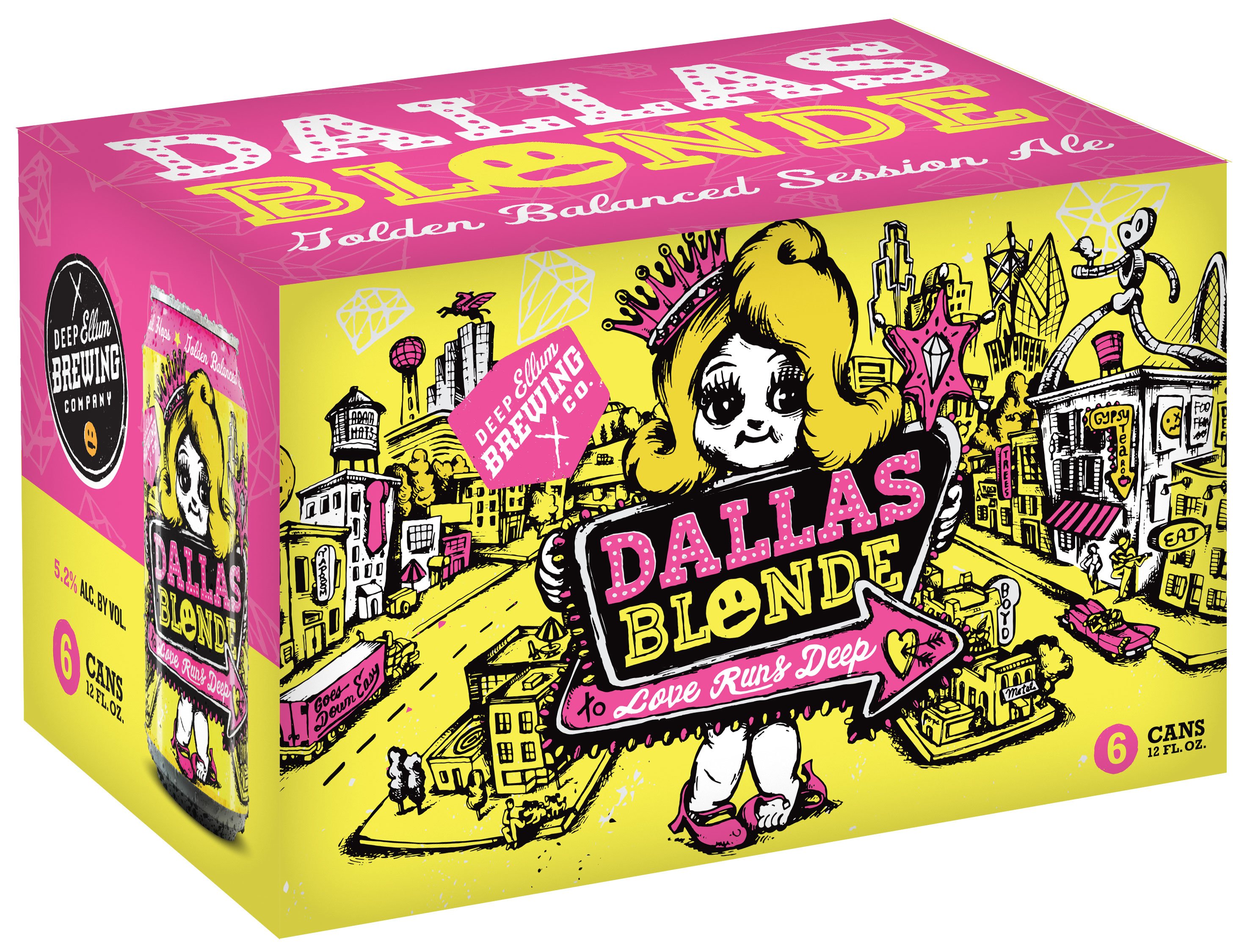 Deep Ellum Dallas Blonde Beer 6 pk Cans - Shop Beer at H-E-B