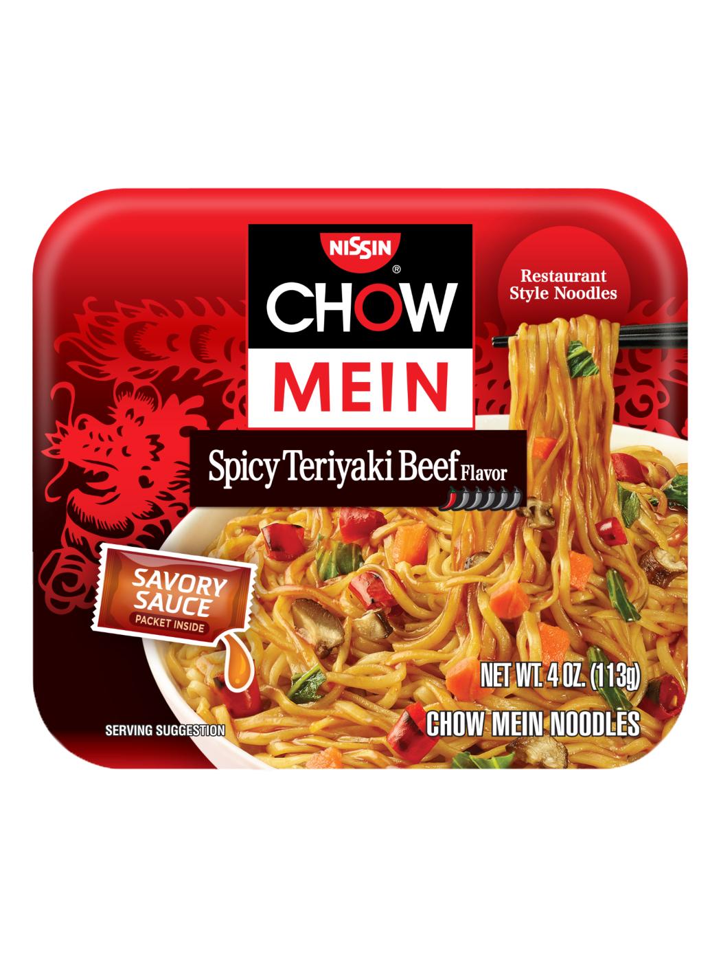 Nissin Chow Mein Spicy Teriyaki Beef Flavor Noodles; image 1 of 5