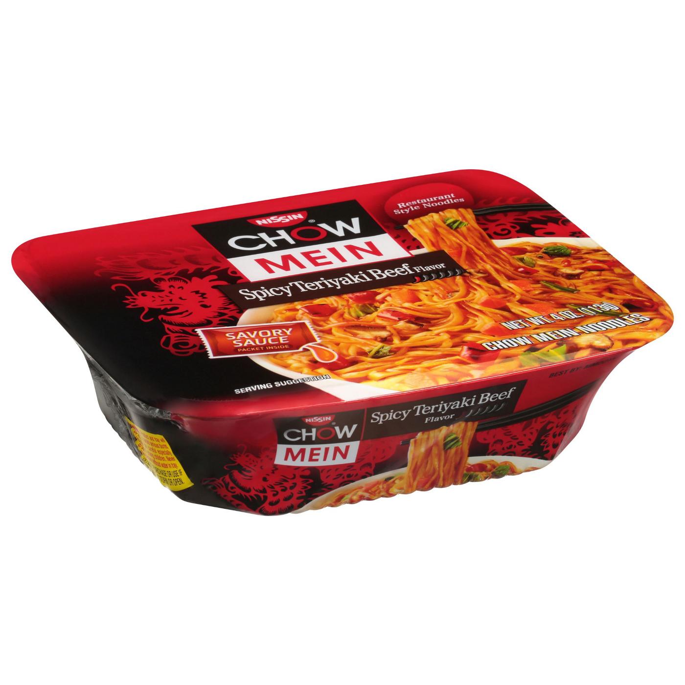 Nissin Chow Mein Spicy Teriyaki Beef Flavor Noodles Shop Pantry Meals