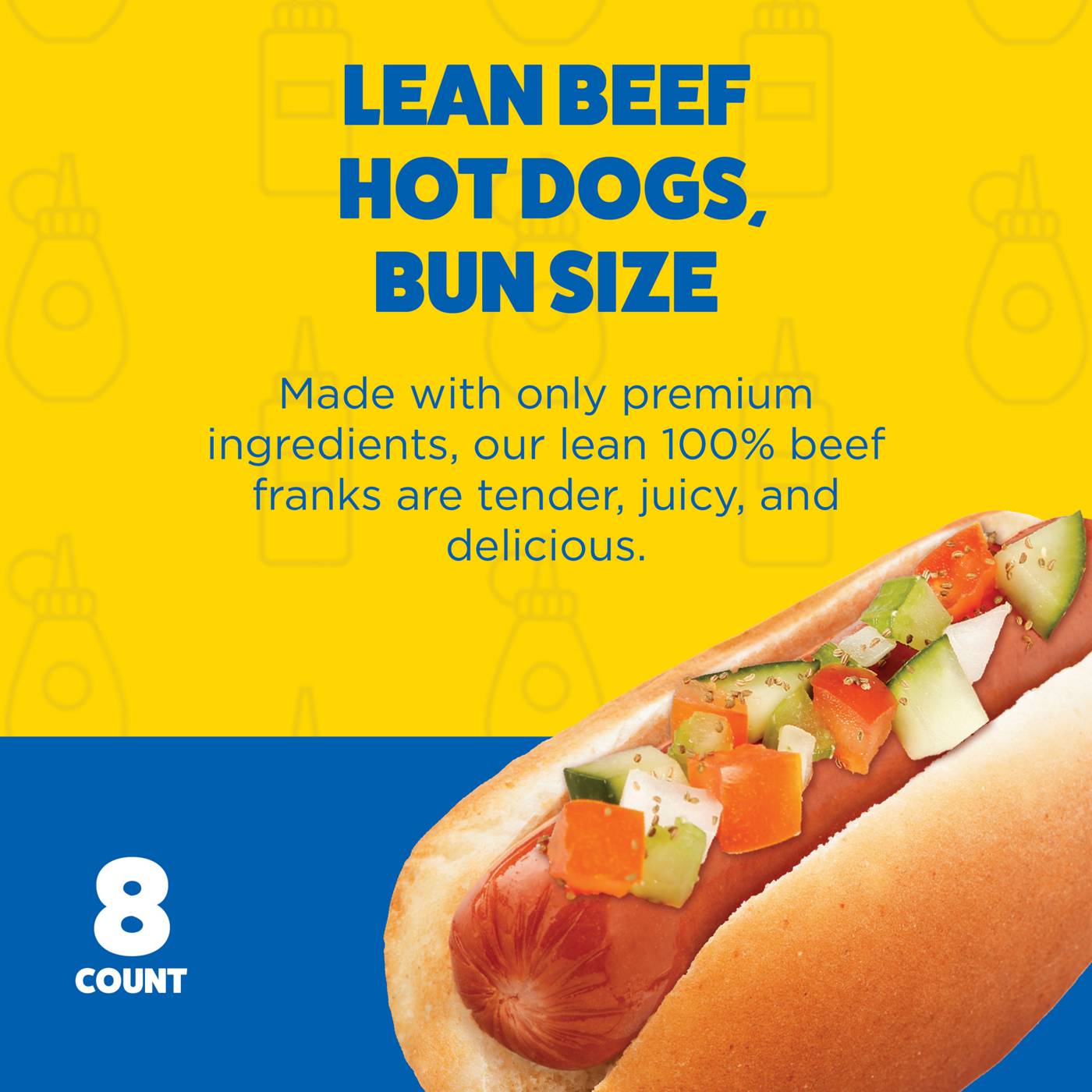 Ball Park Bun Size Lean Beef Franks Hot Dogs; image 3 of 5