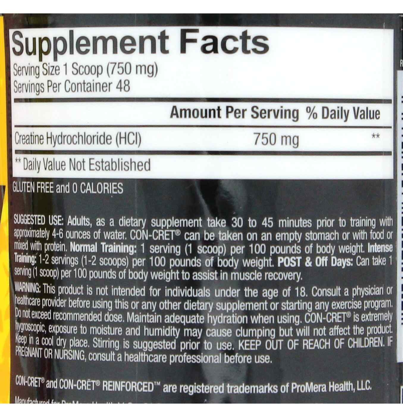 Con-Cret Concentrated Creatine Micro-dosing Powder; image 2 of 2