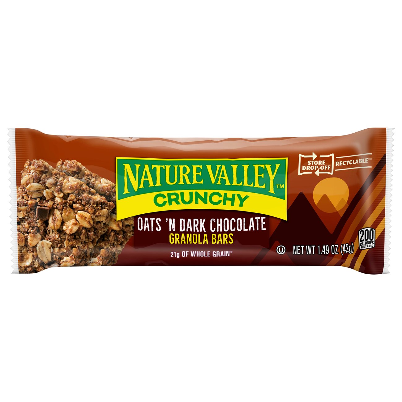 Nature Valley Crunchy Granola Bar Oats N Dark Chocolate ...