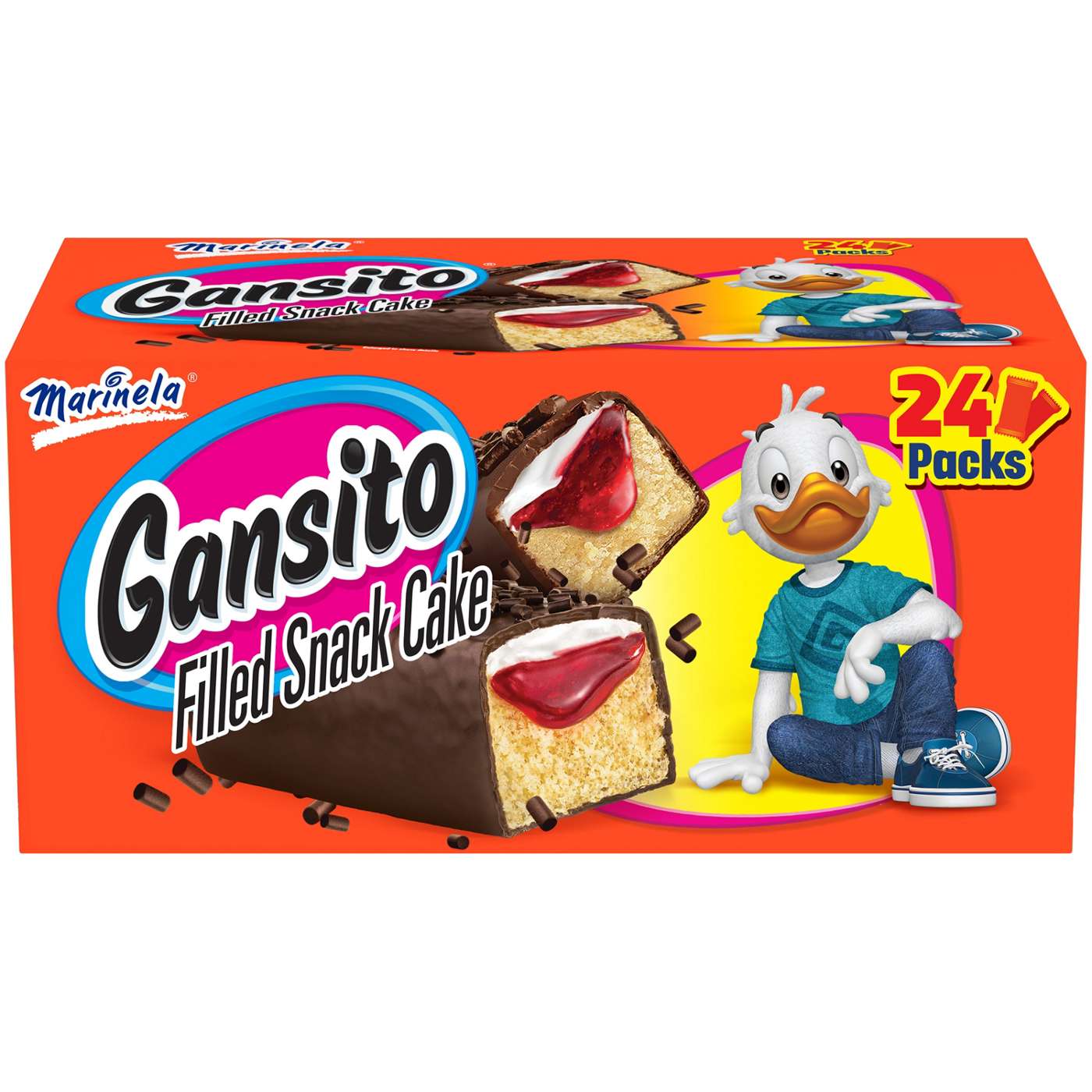 Marinela Gansito Gansito Strawberry Chocolate Flavored Covered Filled Snack Cake; image 1 of 3