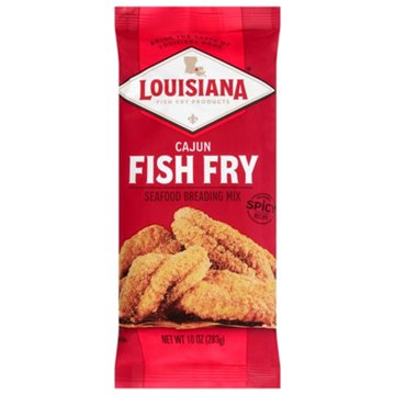 Louisiana Fish Fry Products Crispy Cajun Fish Fry Seasoning Breading Mix, 10 oz
