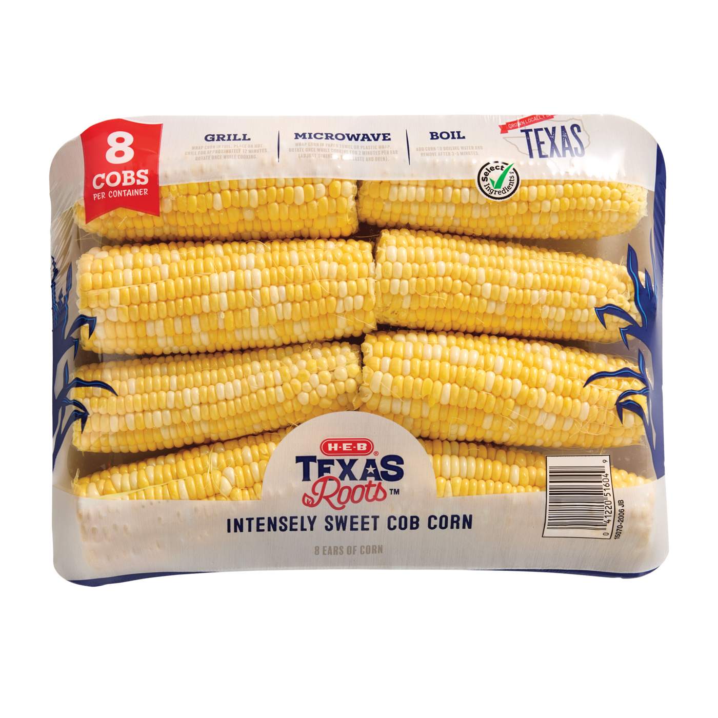 H-E-B Texas Roots Intensely Sweet Cob Corn; image 1 of 2