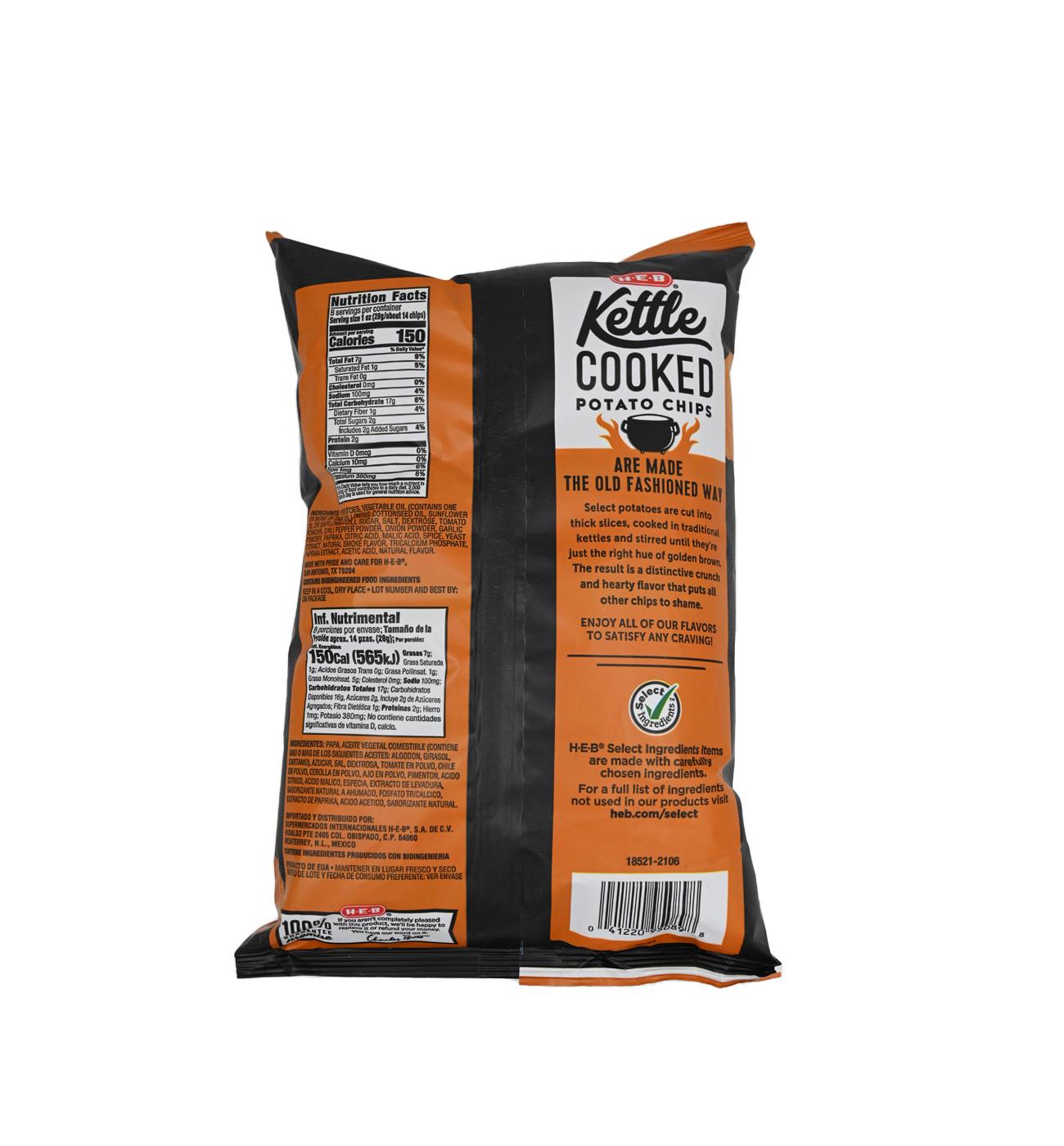 H-E-B Kettle Cooked Potato Chips – Barbecue; image 2 of 2