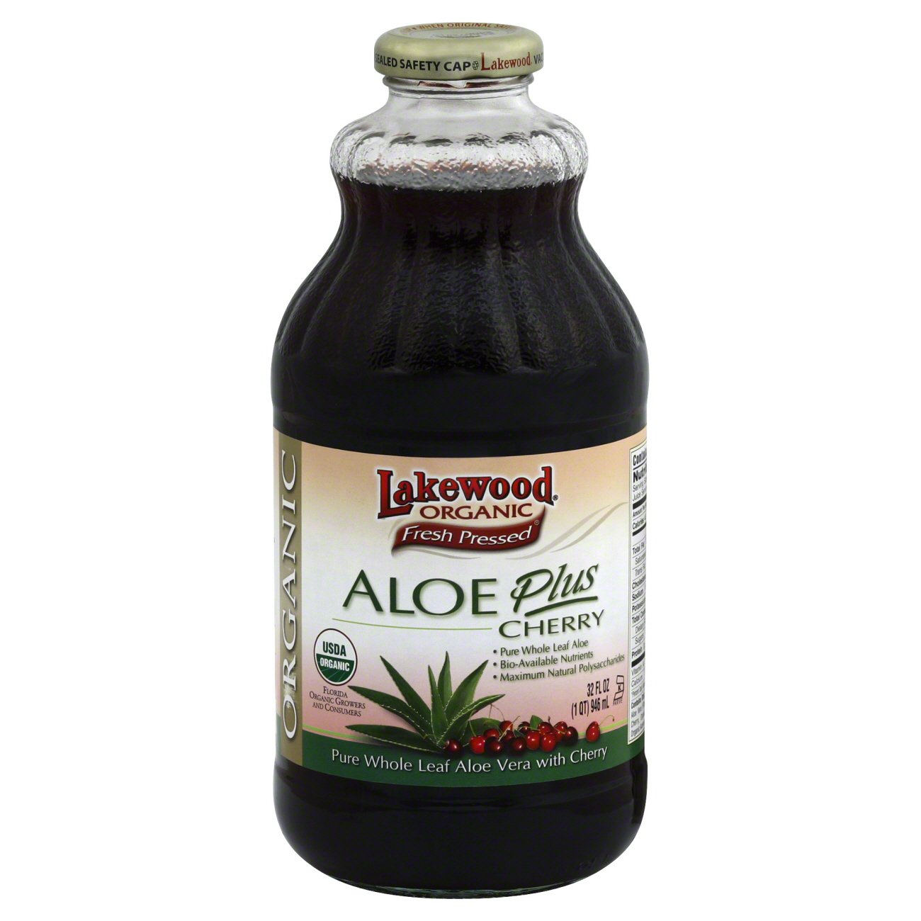 Lakewood Organic Fresh Pressed Aloe Plus Cherry Juice Shop Juice at HEB