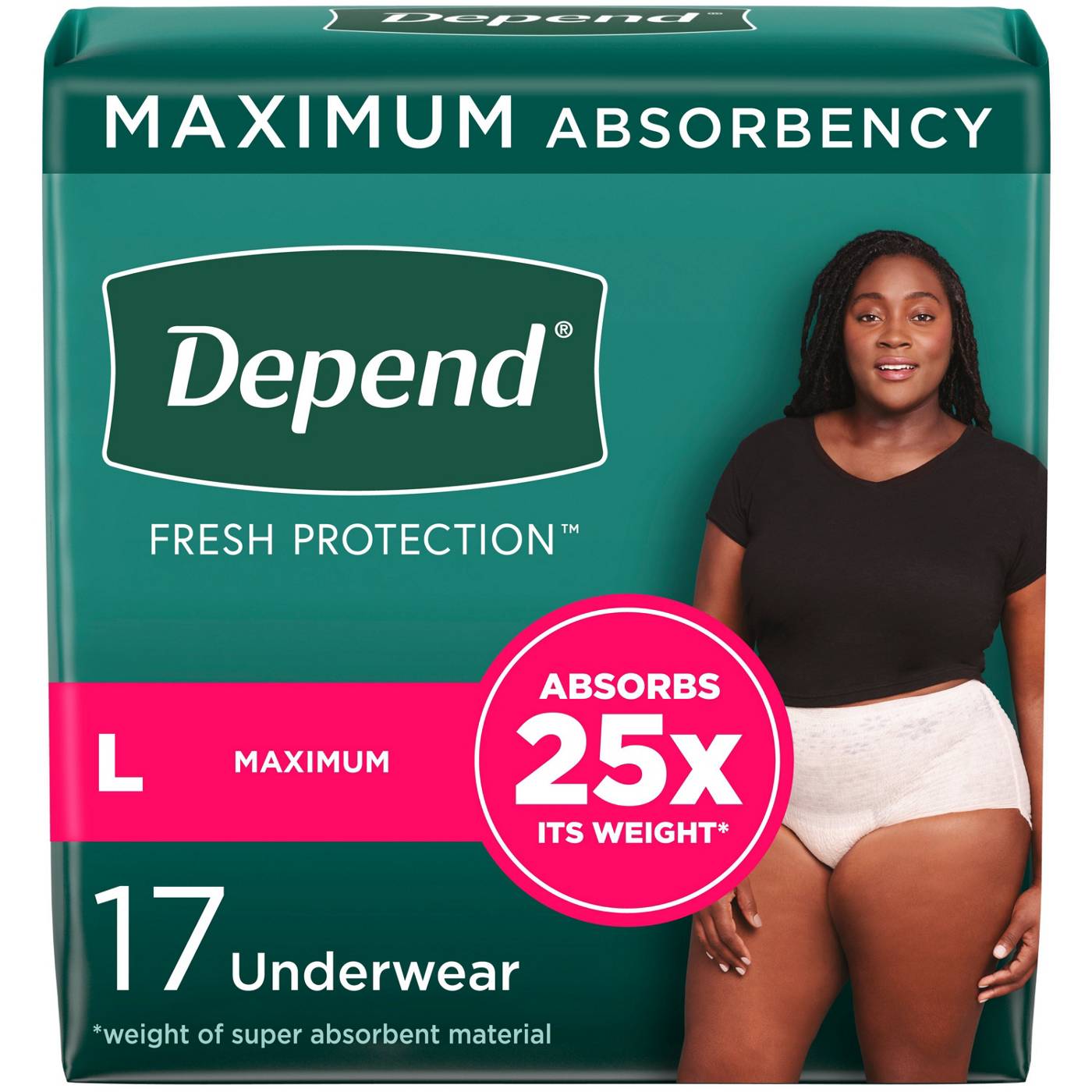 Depend Fresh Protection Adult Incontinence Maximum Underwear - Large - Shop  Incontinence at H-E-B