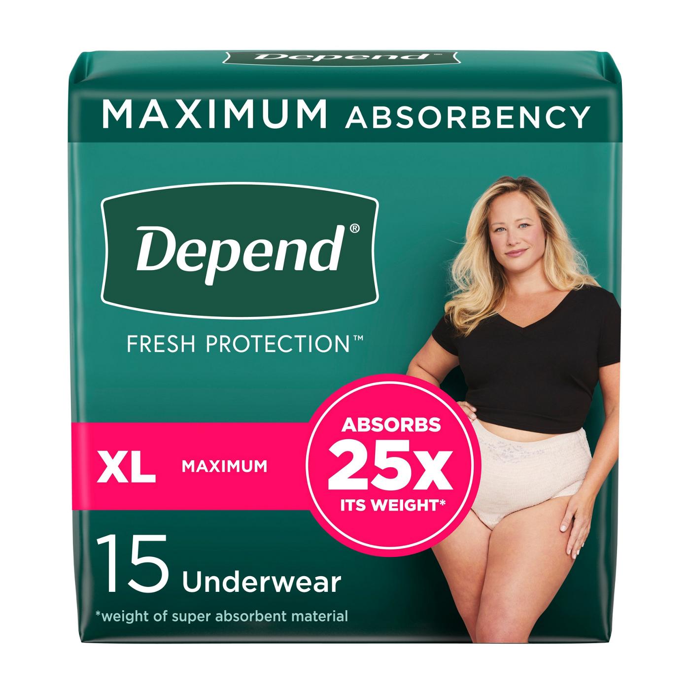 Depend Fresh Protection Adult Incontinence Maximum Underwear - XL - Shop  Incontinence at H-E-B