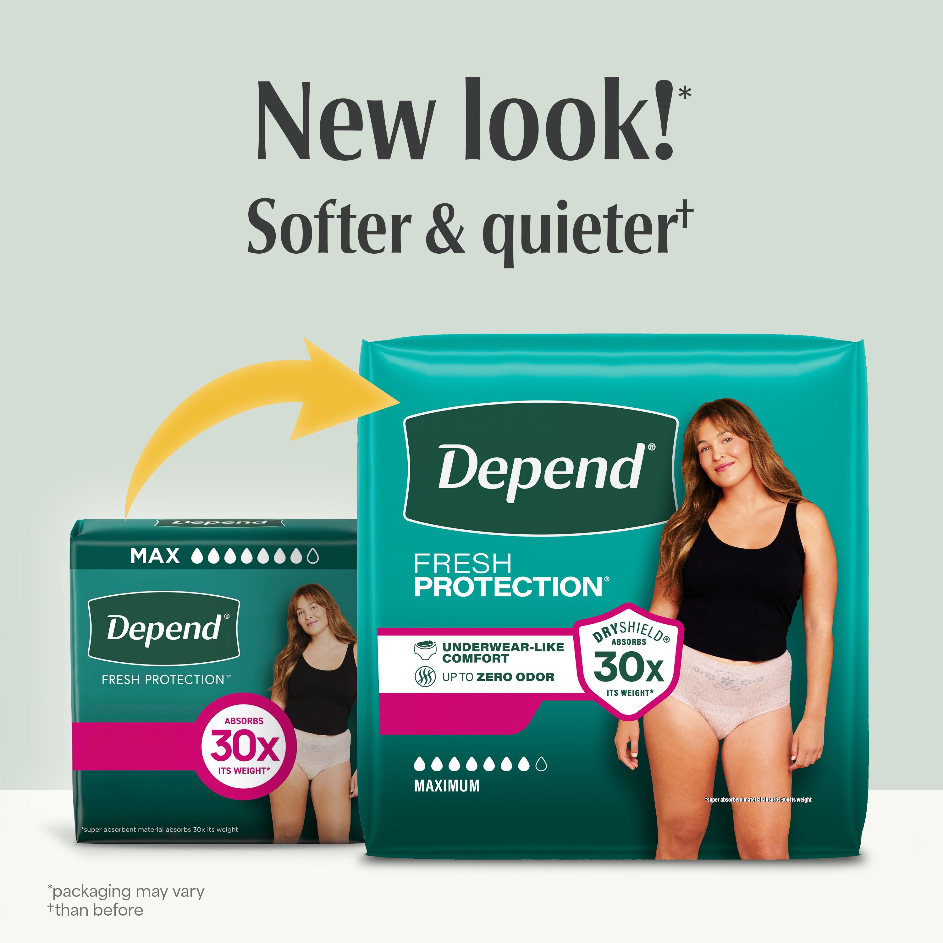 Depend Fresh Protection Women's Adult Incontinence Underwear, XL