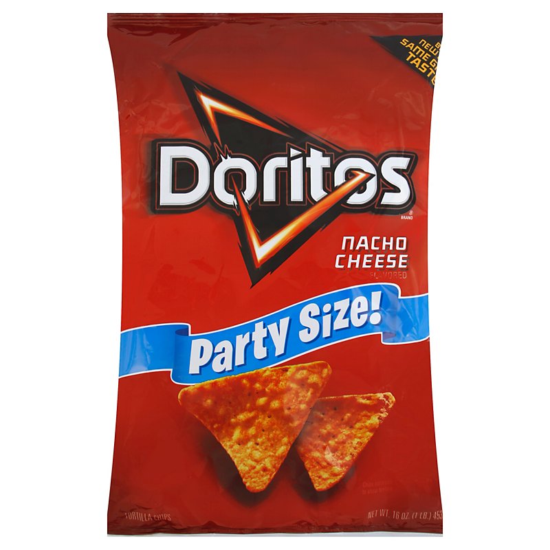 Doritos Nacho Cheese Flavored Tortilla Chips Party Size ...