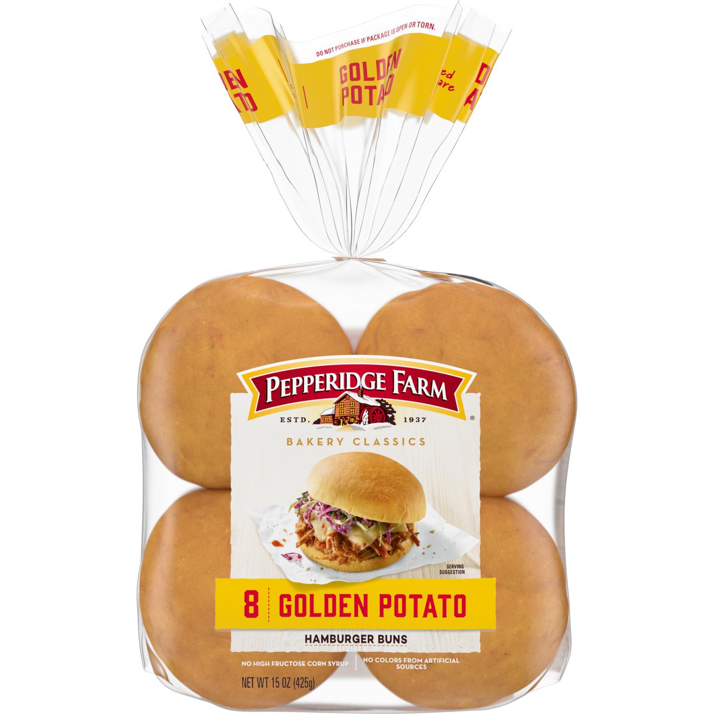 Pepperidge Farm Golden Potato Hamburger Buns; image 1 of 9