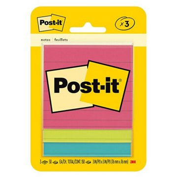 Post-it Lined Sticky Notes -Poptimistic Collection, 150 Ct, 3" x 3"