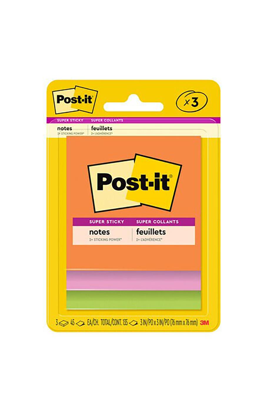 Post-it Super Sticky Notes -Energy Boost Collection, 135 Ct; image 1 of 2