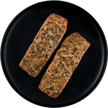 H-E-B Fish Market Atlantic Salmon Fillets - Garlic Pesto, 2 ct