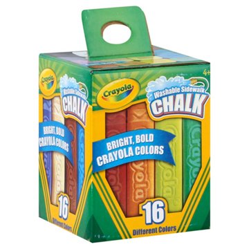 Crayola Washable Sidewalk Chalk, 16 pk