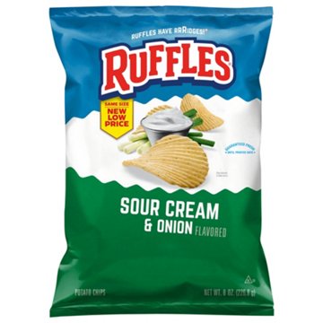 Ruffles Sour Cream & Onion Flavored Potato Chips