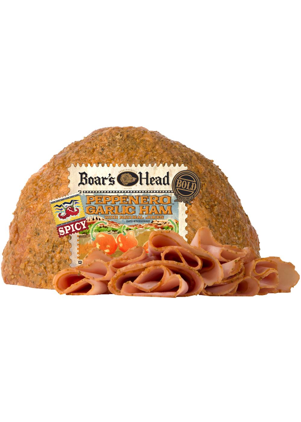 Boar's Head Bold Spicy Peppenero Garlic Ham, Sliced; image 2 of 2