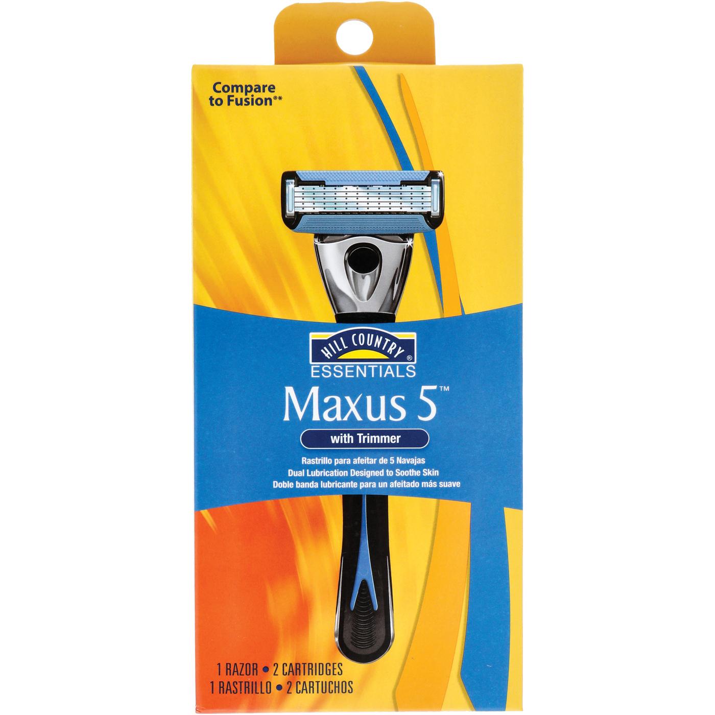 Hill Country Essentials Maxus 5 Blade Razor for Men with 2 Refills; image 1 of 5