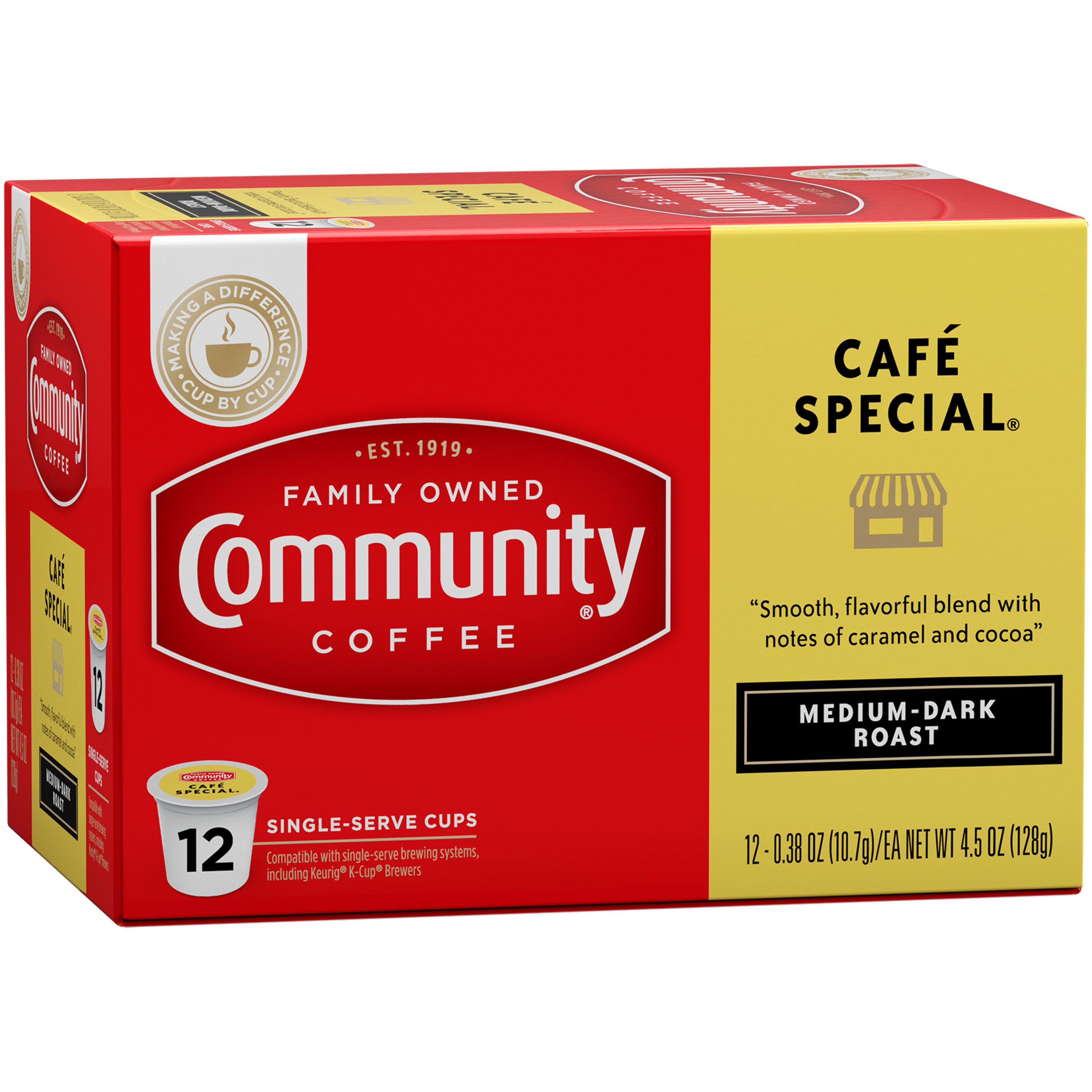 Community Coffee Cafe Special Medium Dark Roast Single Serve Coffee K Cups Shop Coffee At H E B