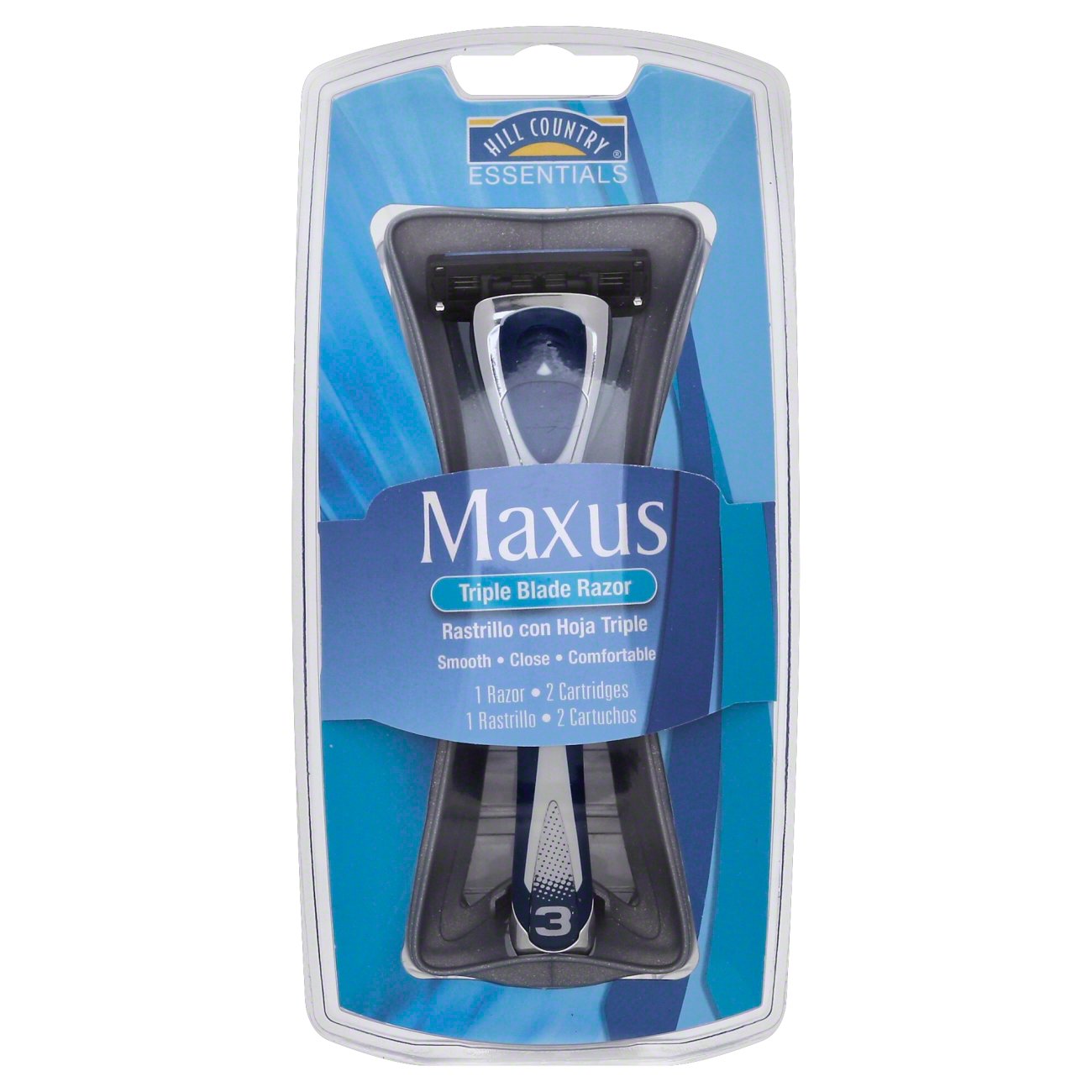 Hill Country Essentials Maxus Men's Triple Blade Razor With Refill ...