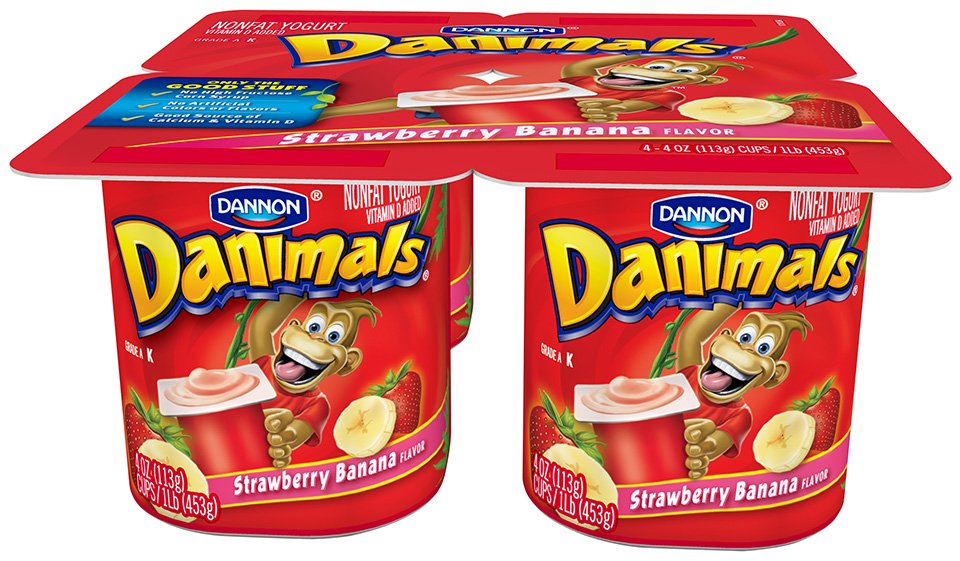 Dannon Danimals Strawberry Banana Yogurt Cups Shop Yogurt at HEB