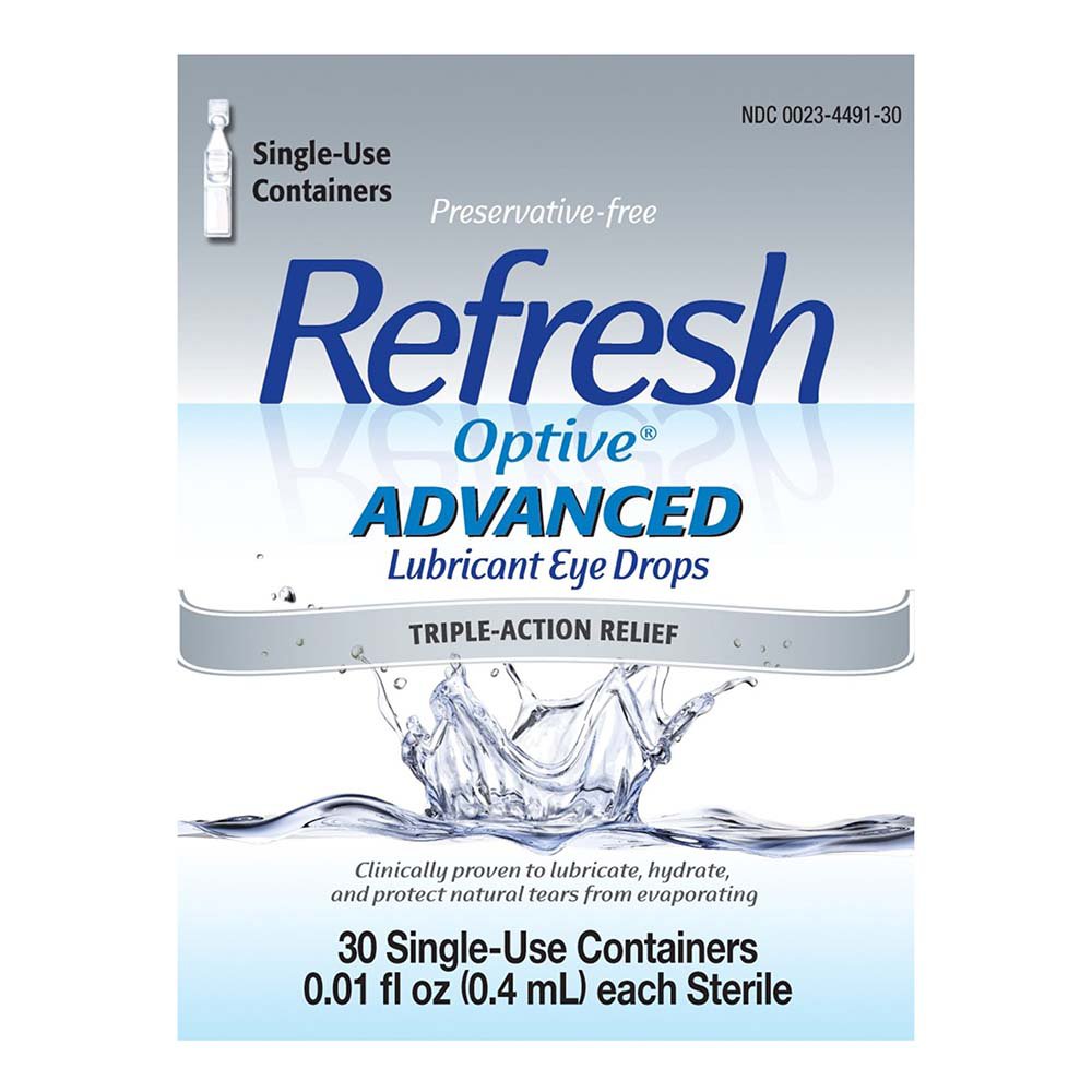 Refresh Plus Lubricant Eye Drops Preservative-Free Tears, 0.4 ml, 30 Count