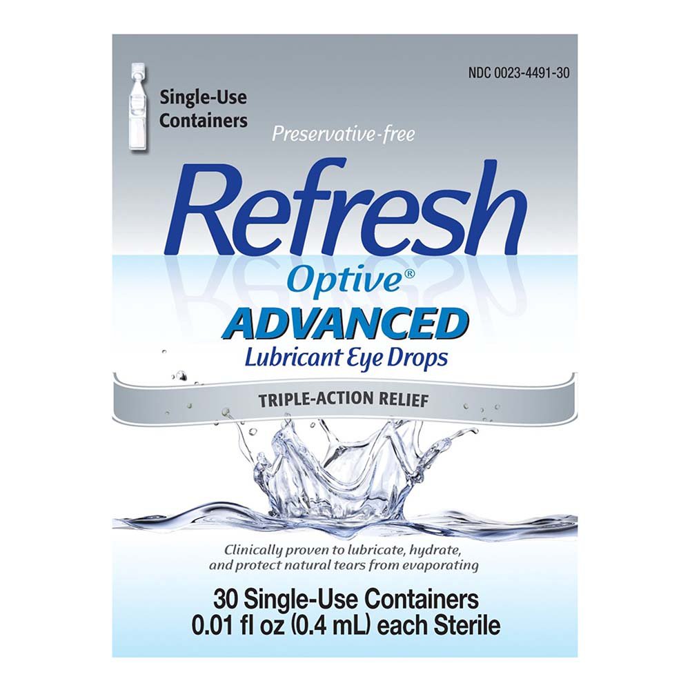 Refresh Optive Advanced Lubricant Eye Drops Single Use Containers