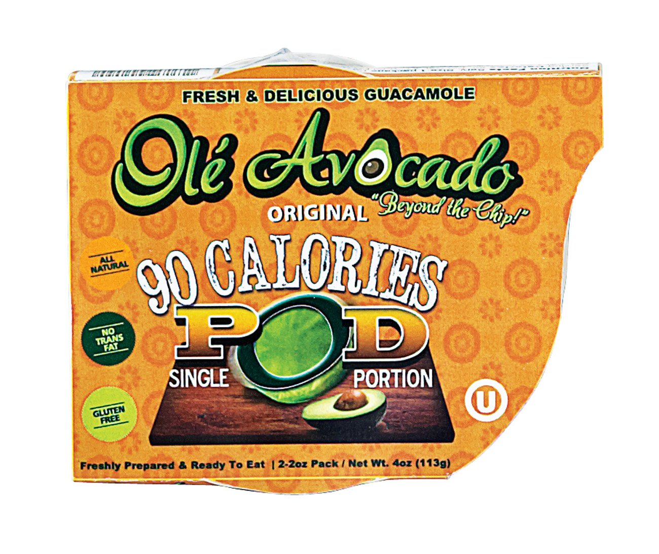 Ole Avocado Original Guacamole 90 Calories Single Portion Shop Dip at