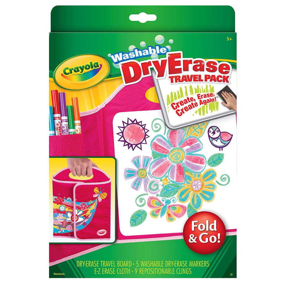 Crayola Fold & Go Dry Erase Travel Pack - Pink - Shop Bulletin & Dry-Erase  Boards at H-E-B