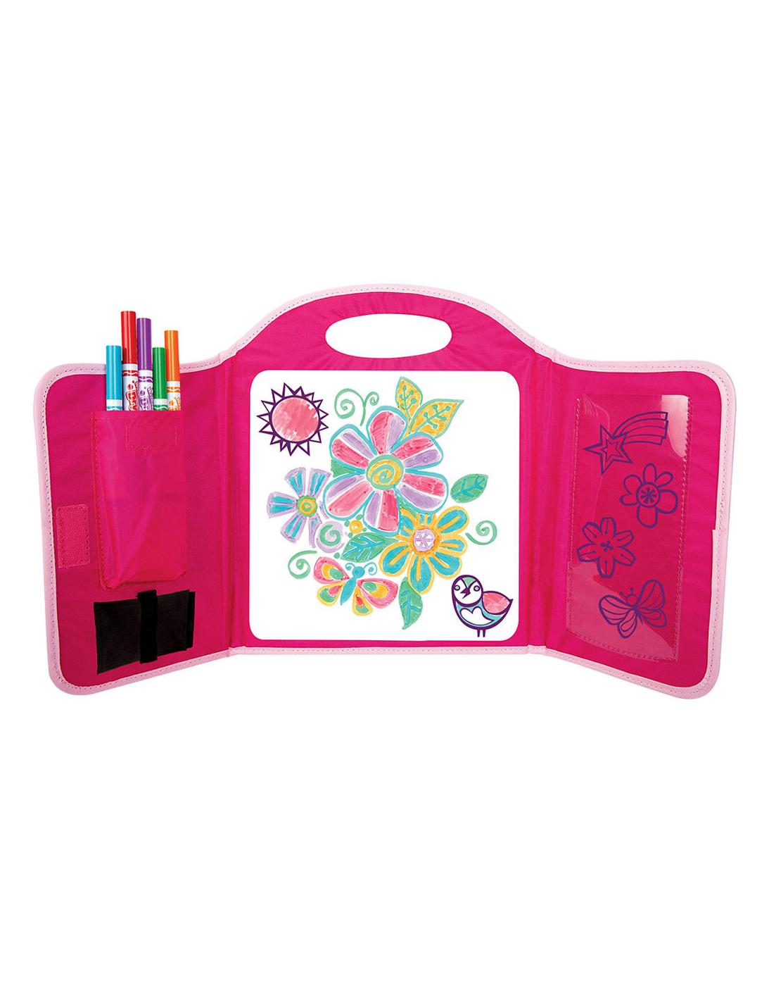 Crayola Fold & Go Dry Erase Travel Pack Pink Shop Bulletin & dryerase boards at HEB