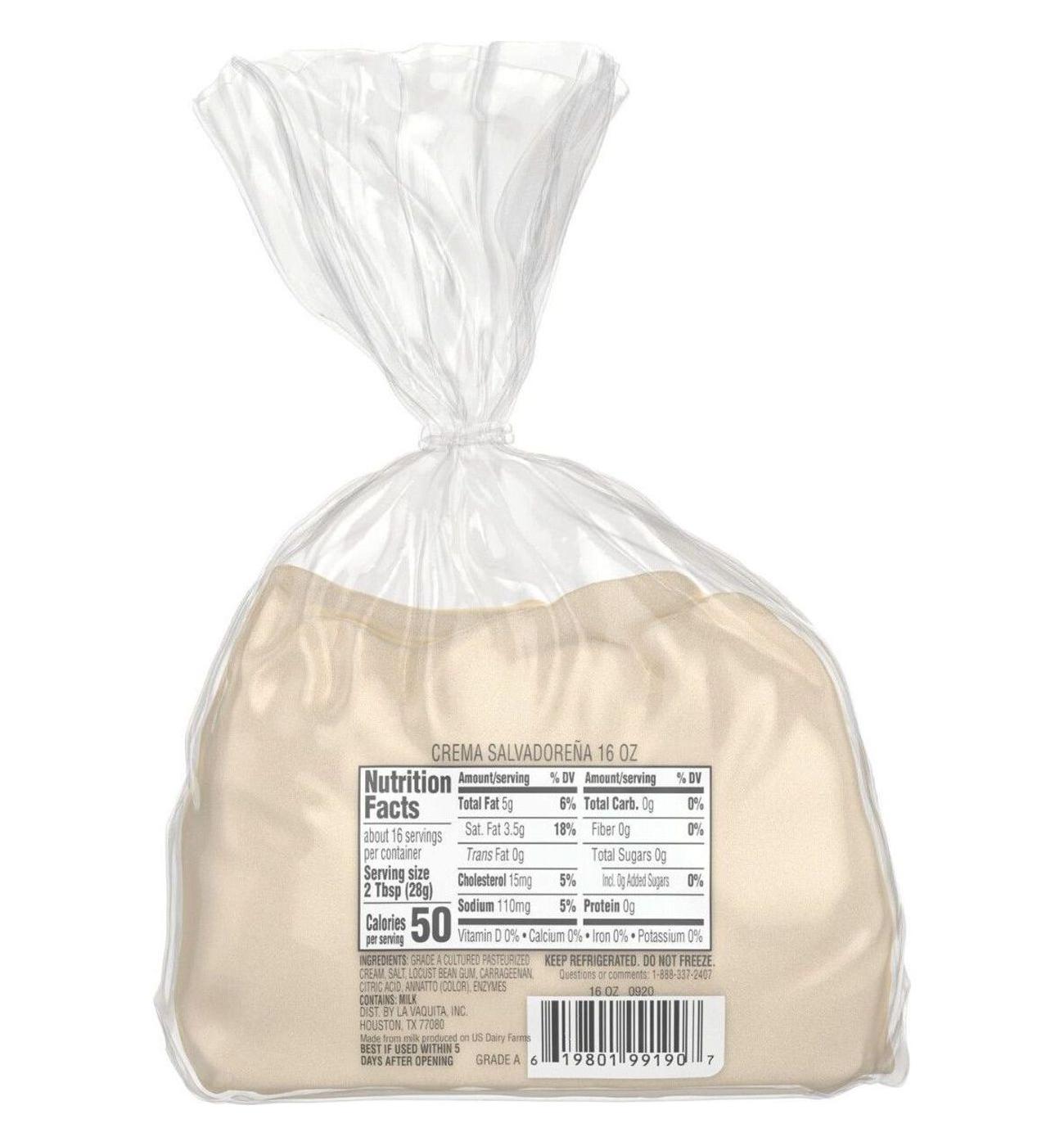 La Vaquita Crema Salvadoreña Sour Cream; image 2 of 2